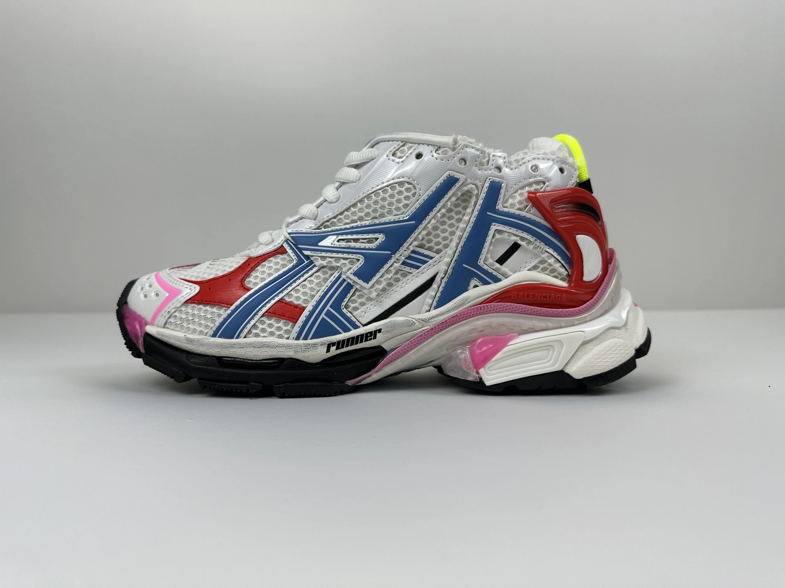 Balenciaga Balenciaga Runner Sneakers in White/Blue/Red/Pink White