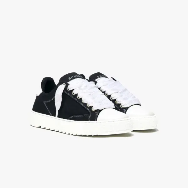 Design Numera Black and White Low-Top Sneakers - 1