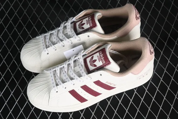 Adidas Superstar White and Red Sneakers - 19