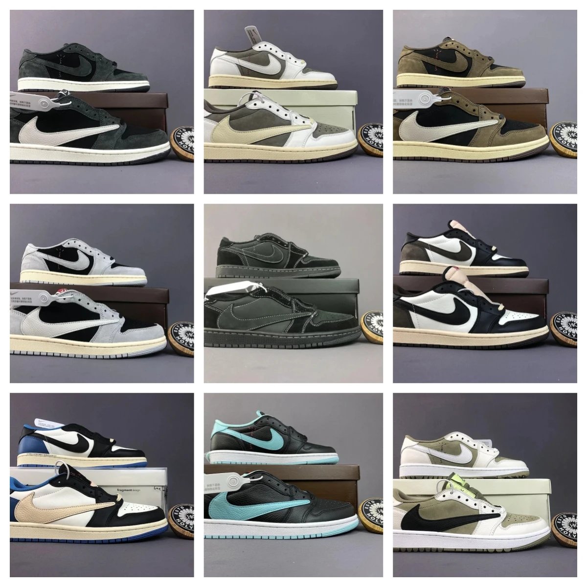 Nike x Travis Scott Air Jordan 1 Low OG 'Olive' Sneakers - 3