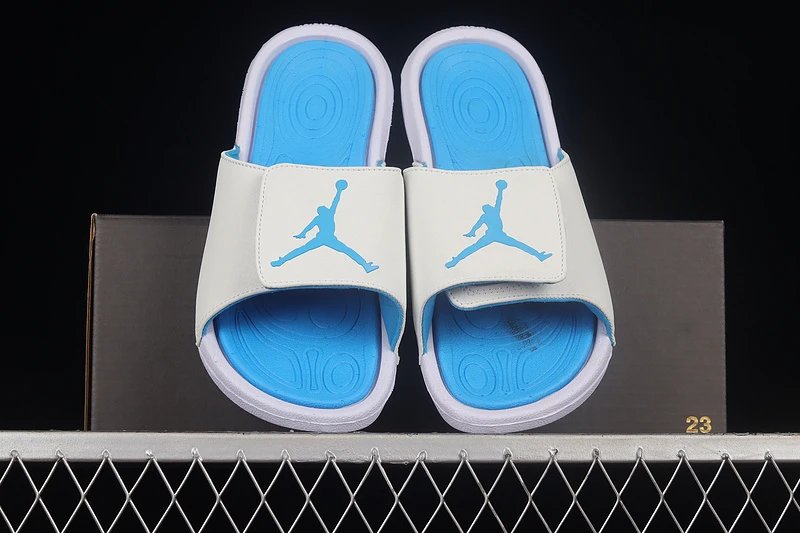Air Jordan Hydro 7 Black Silver Slide Sandals - 8