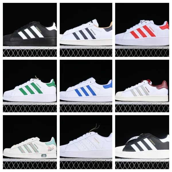 Adidas Superstar White and Red Sneakers - 3