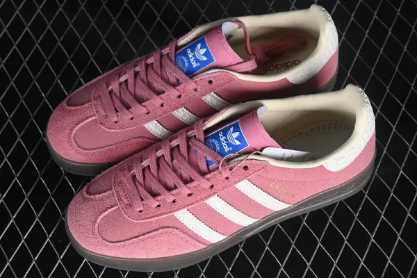 Adidas Gazelle Beige Navy Burgundy Sneakers - 18
