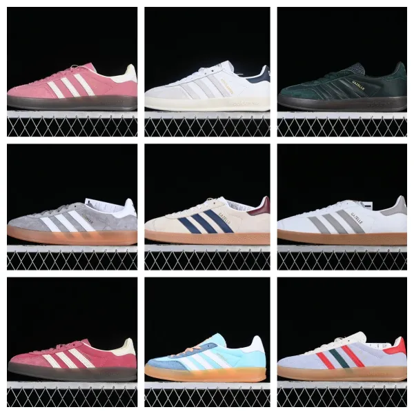 Adidas Gazelle Beige Navy Burgundy Sneakers - 3
