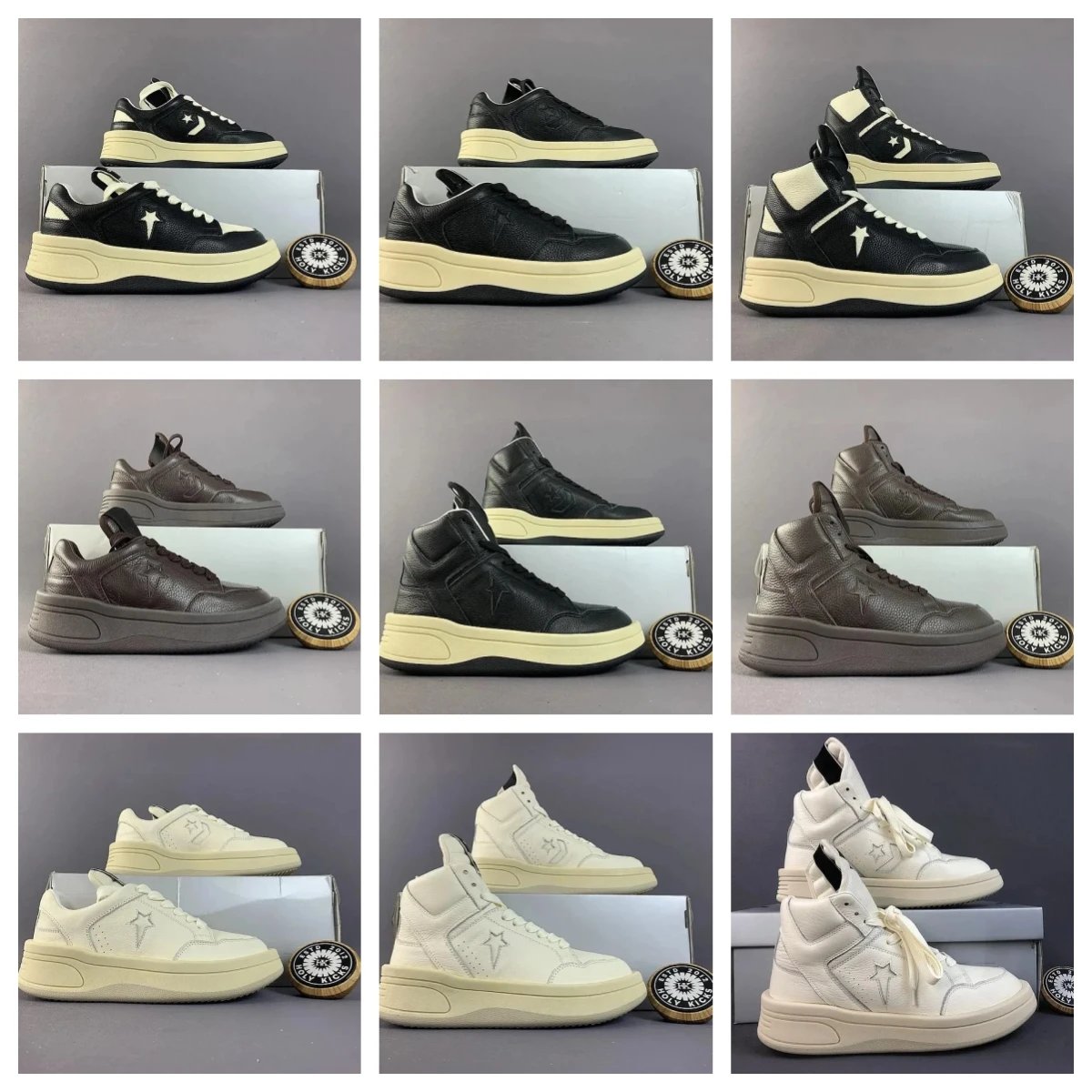 Converse x Comme des Garçons PLAY Chuck Taylor All Star High Top Off-White Canvas Sneakers - 3