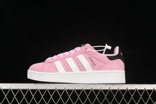 Adidas Campus White and Black Suede Sneakers - 9