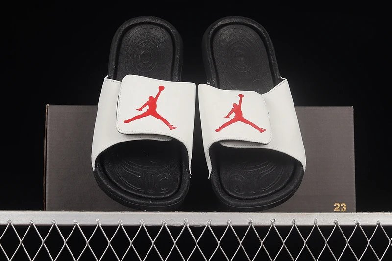 Air Jordan Hydro 7 Black Silver Slide Sandals - 9