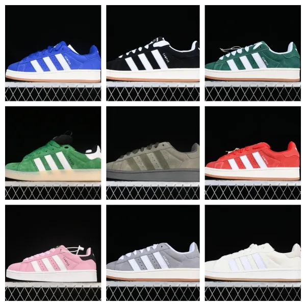 Adidas Campus White and Black Suede Sneakers - 3
