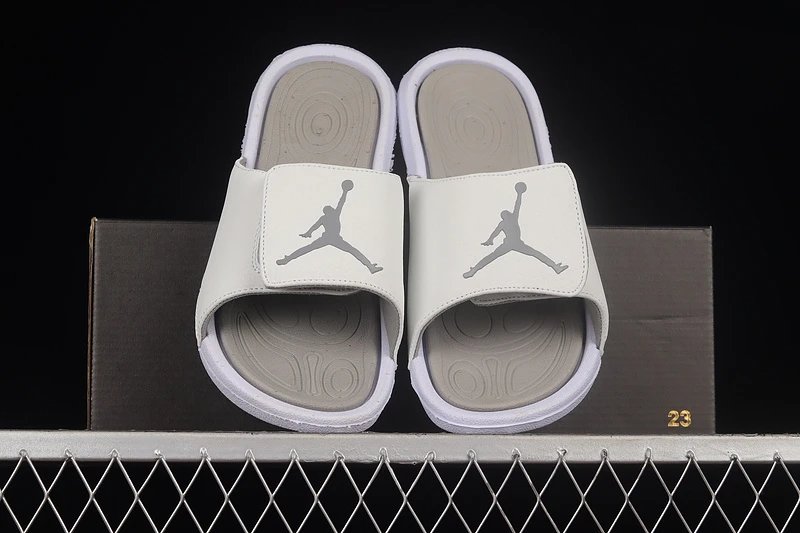 Air Jordan Hydro 7 Black Silver Slide Sandals - 7