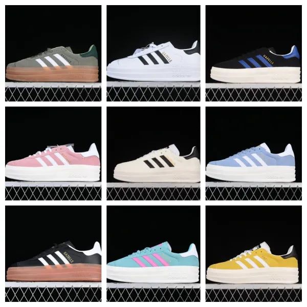 Adidas Gazelle Platform Pink Suede Sneakers - 3