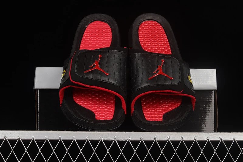 Air Jordan Hydro 7 Black Silver Slide Sandals - 15