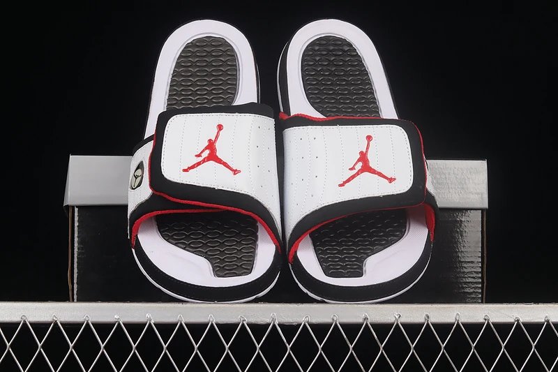 Air Jordan Hydro 7 Black Silver Slide Sandals - 17
