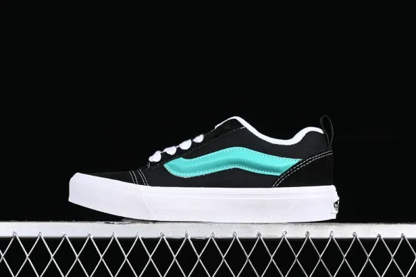 Vans Old Skool Black Aqua Wave Sneakers - 1