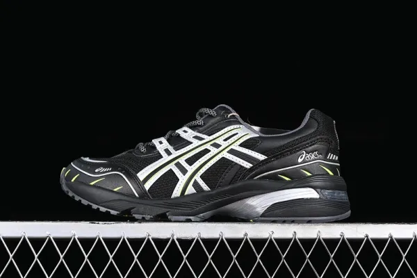 Asics Gel-Kayano 14 Black/White/Lime Green Running Shoes - 1