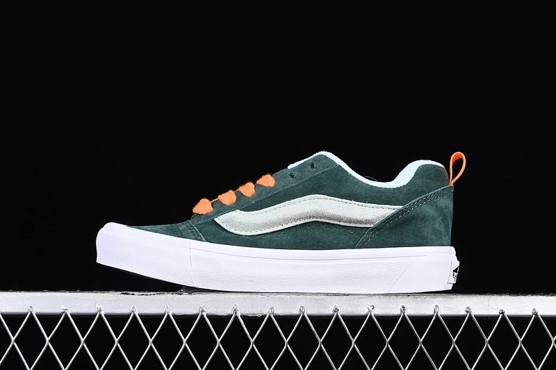 Vans Old Skool Pro Green Orange Suede Sneakers - 1