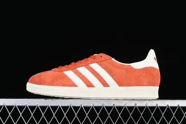 Adidas Gazelle Beige Navy Burgundy Sneakers - 11