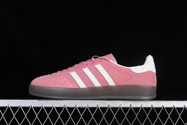 Adidas Gazelle Beige Navy Burgundy Sneakers - 4