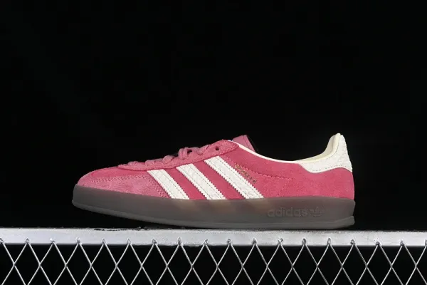 Adidas Gazelle Beige Navy Burgundy Sneakers - 5