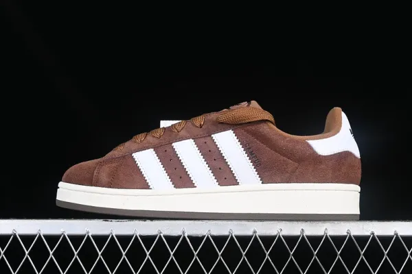 Adidas Campus White and Black Suede Sneakers - 11