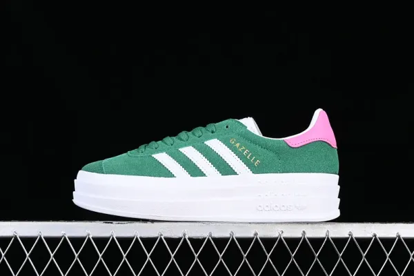 Adidas Gazelle Platform Pink Suede Sneakers - 9