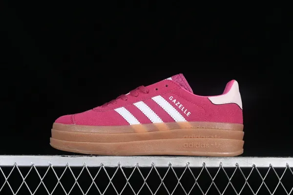 Adidas Gazelle Platform Pink Suede Sneakers - 1