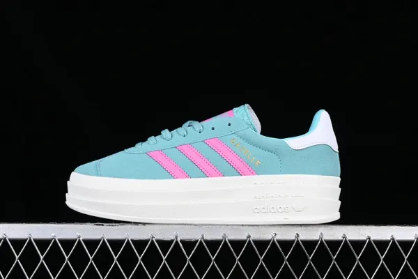 Adidas Gazelle Platform Pink Suede Sneakers - 10