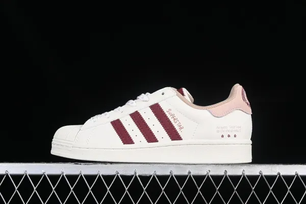 Adidas Superstar White and Red Sneakers - 4