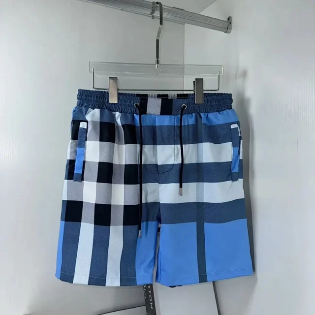 Burberry Shorts Elastic-Waist Drawstring with Check Side Stripes product detail image 10