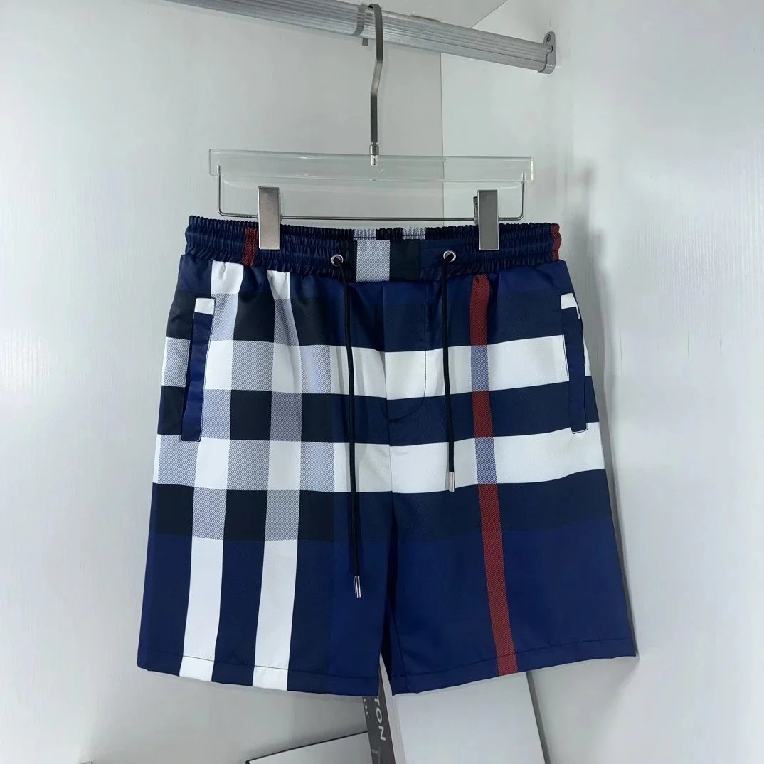 Burberry Swimwear Check-pattern drawstring swim shorts — 9