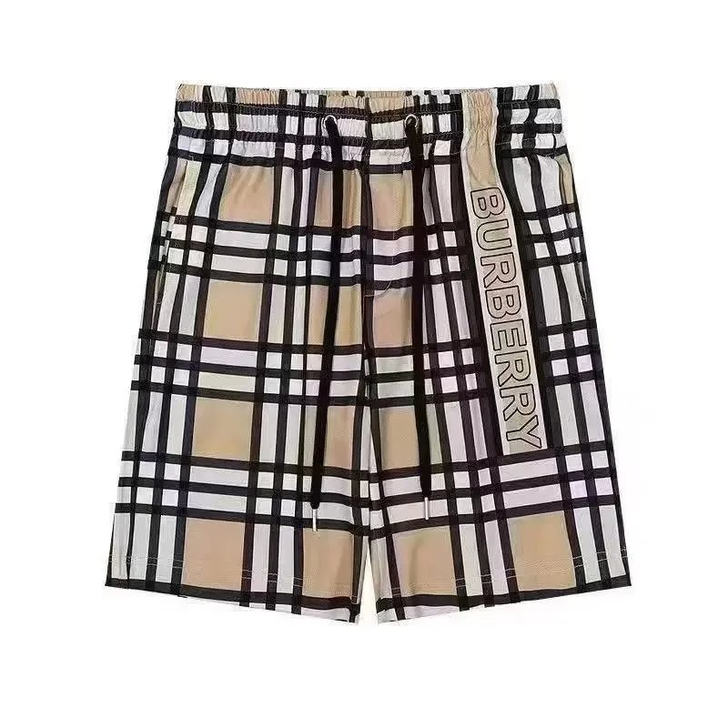 Burberry Swimwear Check-pattern drawstring swim shorts — 10