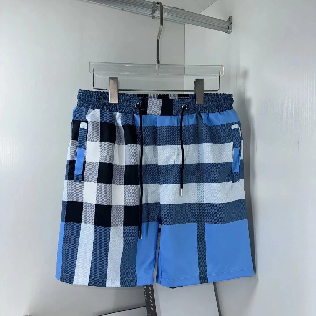 Burberry Swimwear Check-pattern drawstring swim shorts — 2