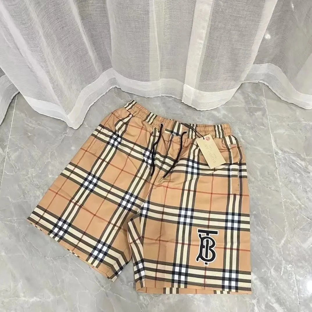 Burberry Swimwear Check-pattern drawstring swim shorts image 5