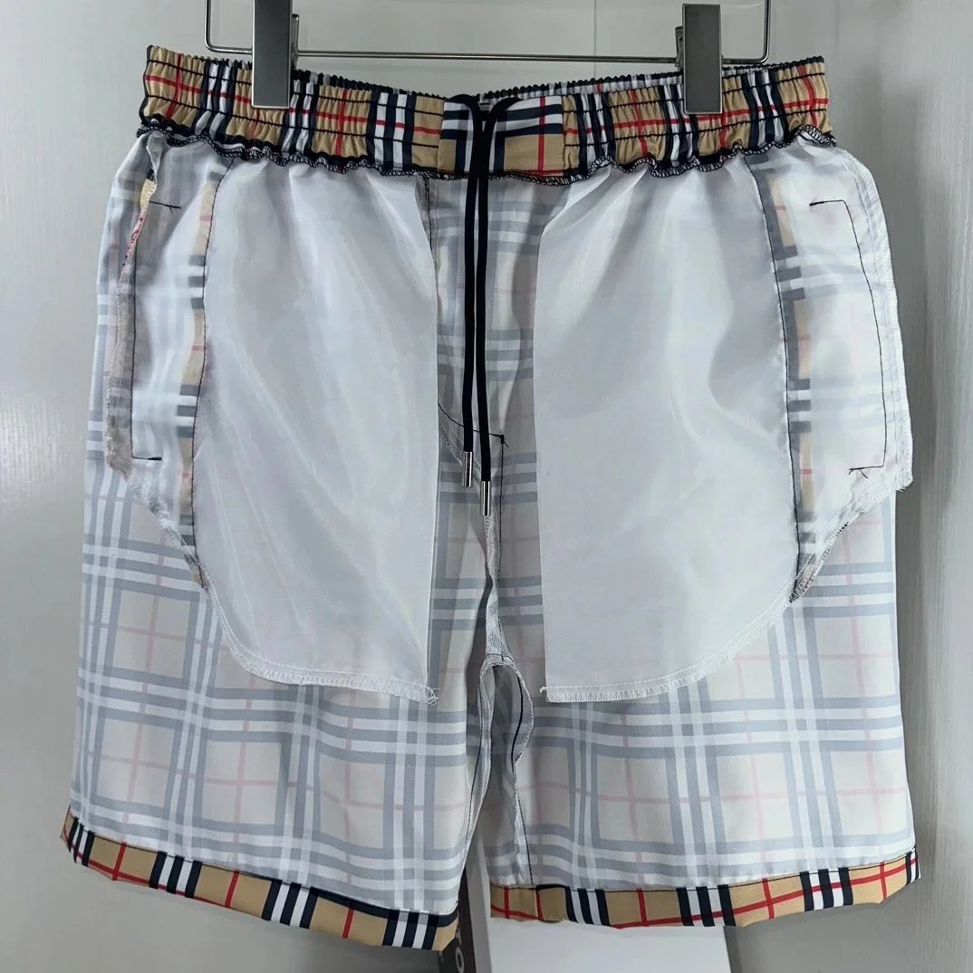 Burberry Swimwear Check-pattern drawstring swim shorts image 2