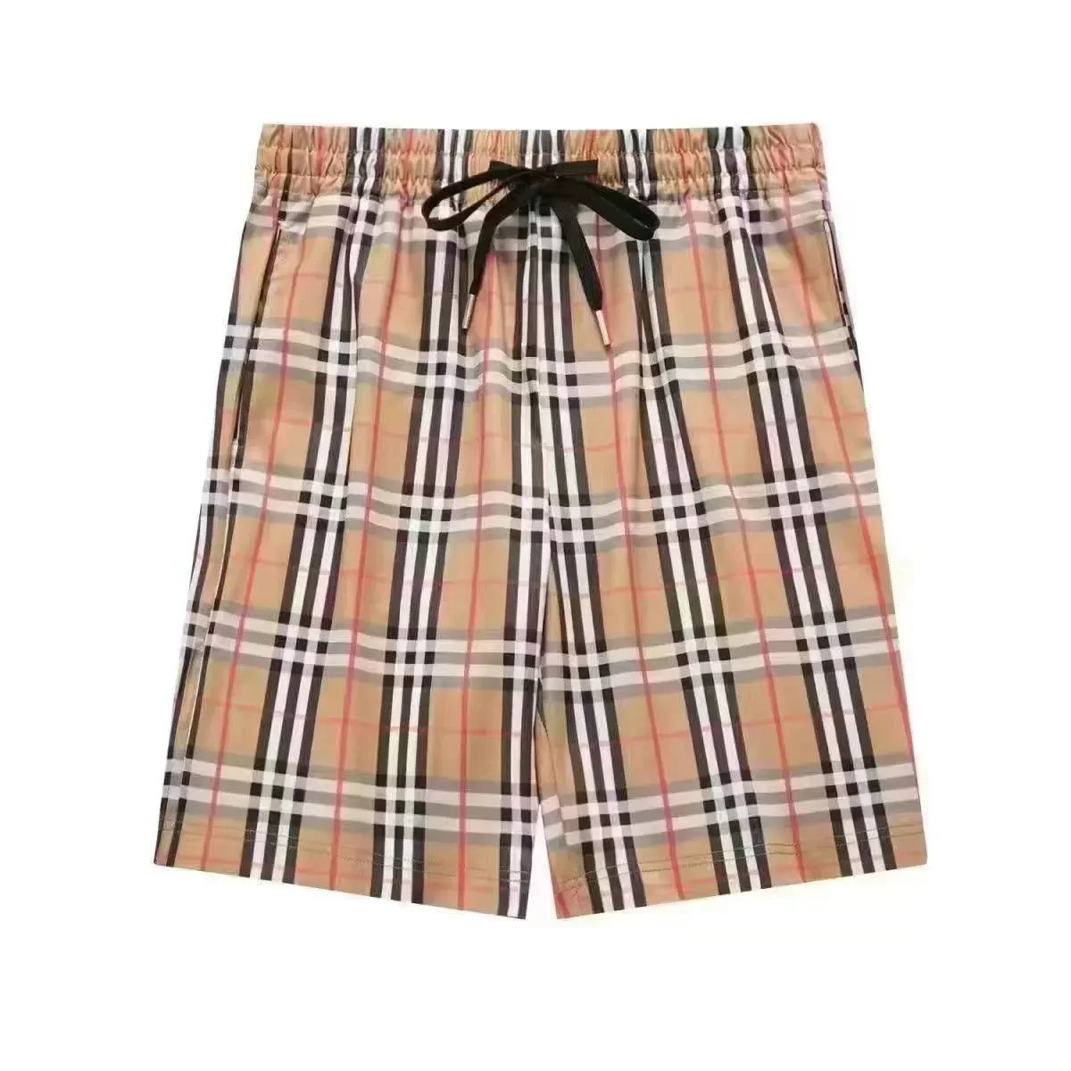 Burberry Swimwear Check-pattern drawstring swim shorts — 17