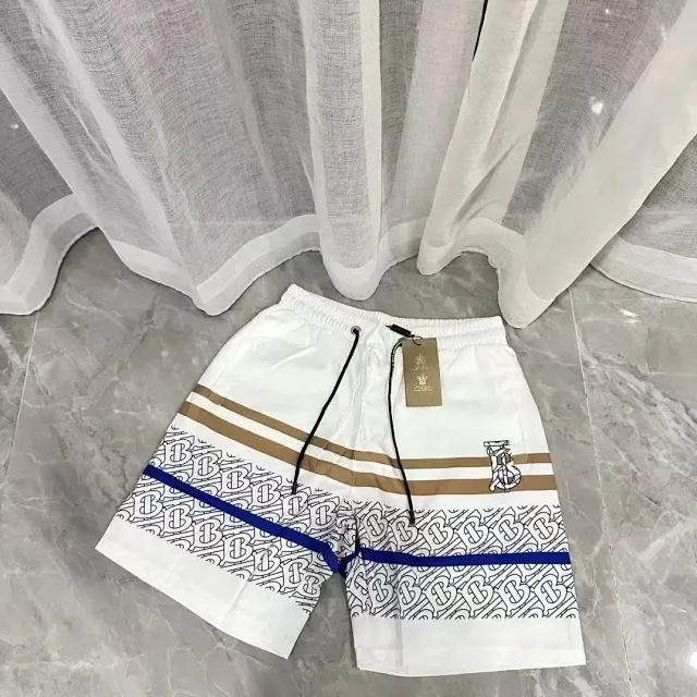 Burberry Swimwear Check-pattern drawstring swim shorts product detail image 7