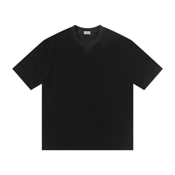 Dior Oblique Knit T-Shirt Black - 1