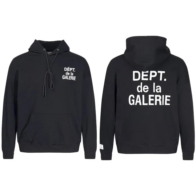 Dept. de la Galerie Dept. de la Galerie Black Hoodie with White Logo Black