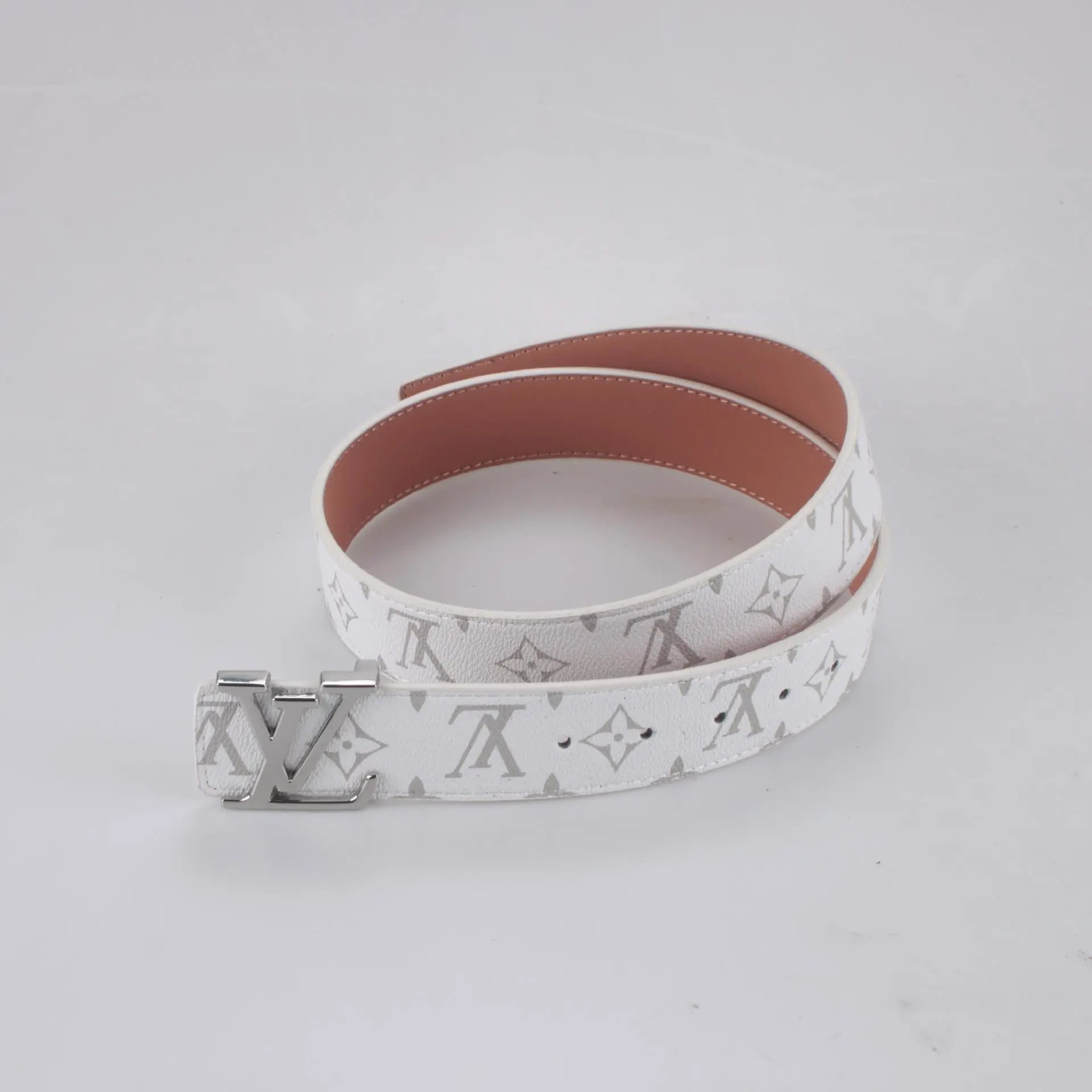White Floral Silver Buckle