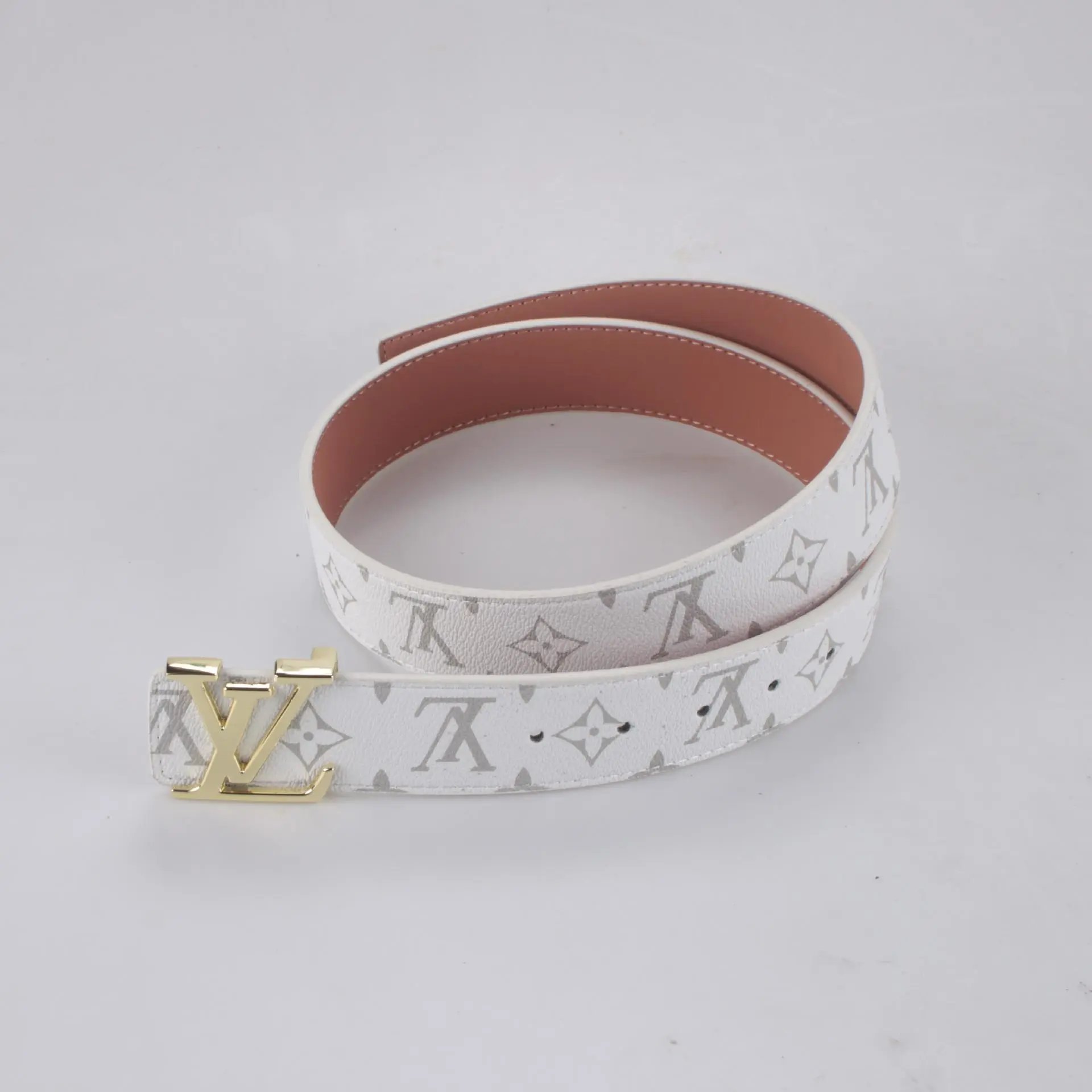 White Floral Gold Buckle