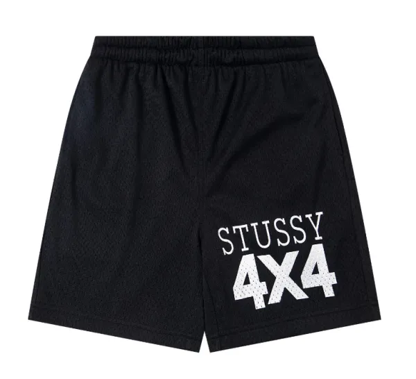 Stussy 4x4 Mesh Shorts Black - 1
