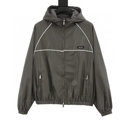 Hooded windbreaker jacket photo 3