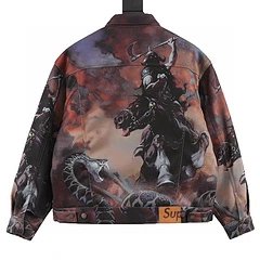 Knight Slaying Snake Graphic Print Casual T-Shirt