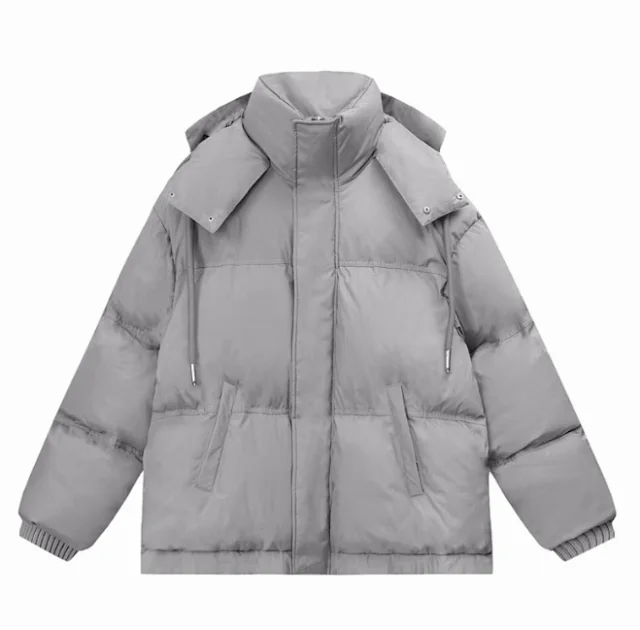 Unbranded Down Jackets Hooded Puffer Jacket with Detachable Hood product detail image 2