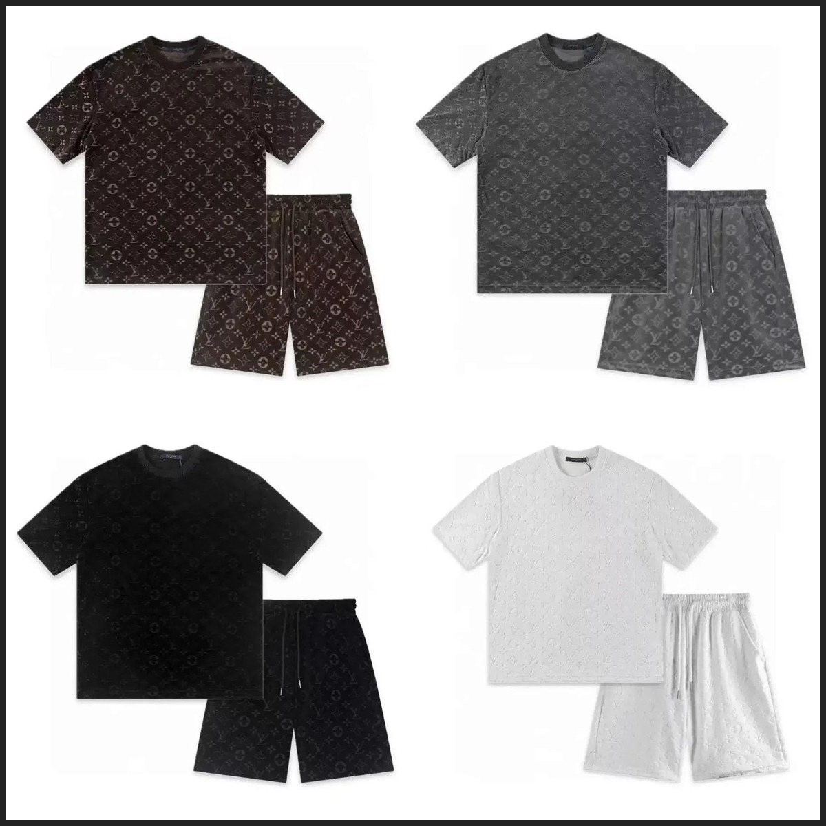 High quality latest style short sleeve shorts suit