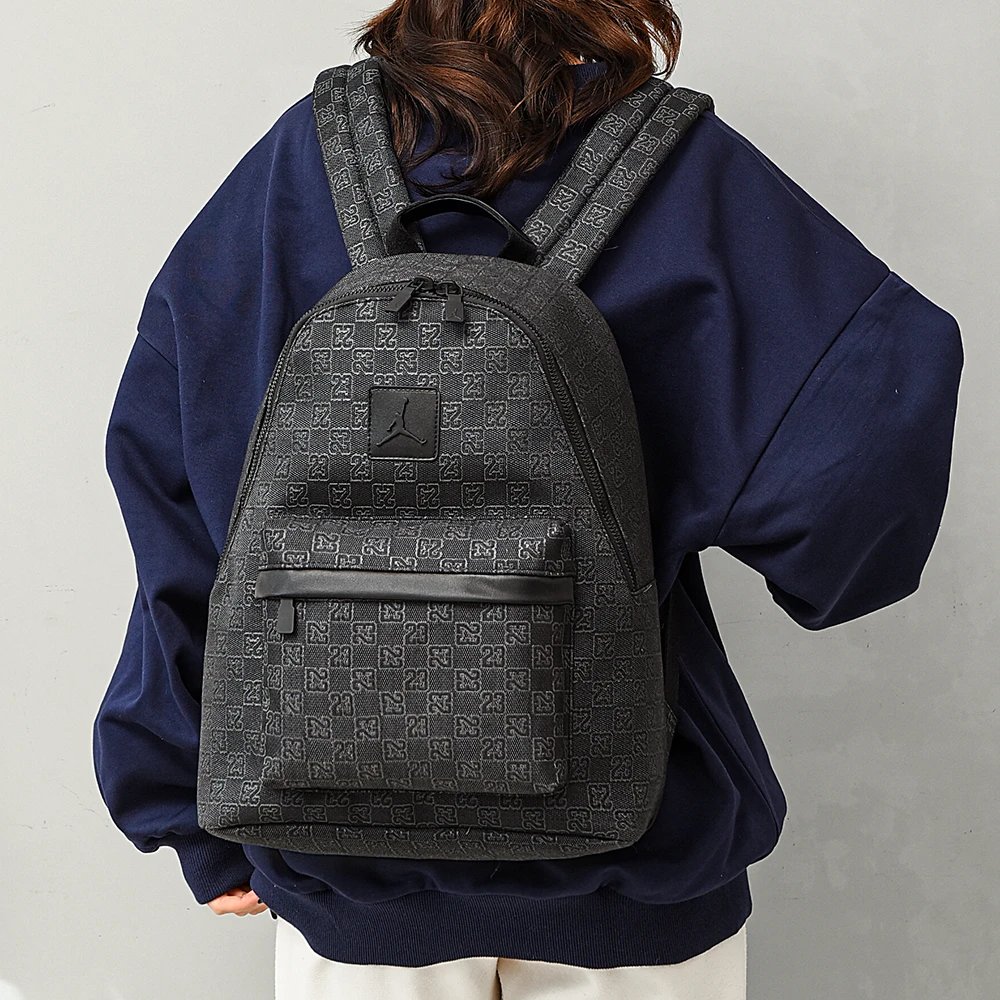 Air Jordan Monogram Print Backpack Black