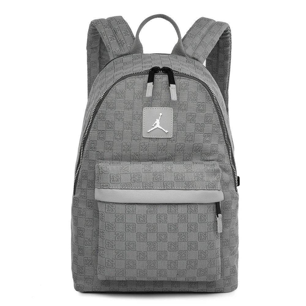 Air Jordan Monogram Print Gray Casual Backpack