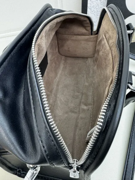 Prada Cahier Mini Saffiano Leather Brown Handbag - 8