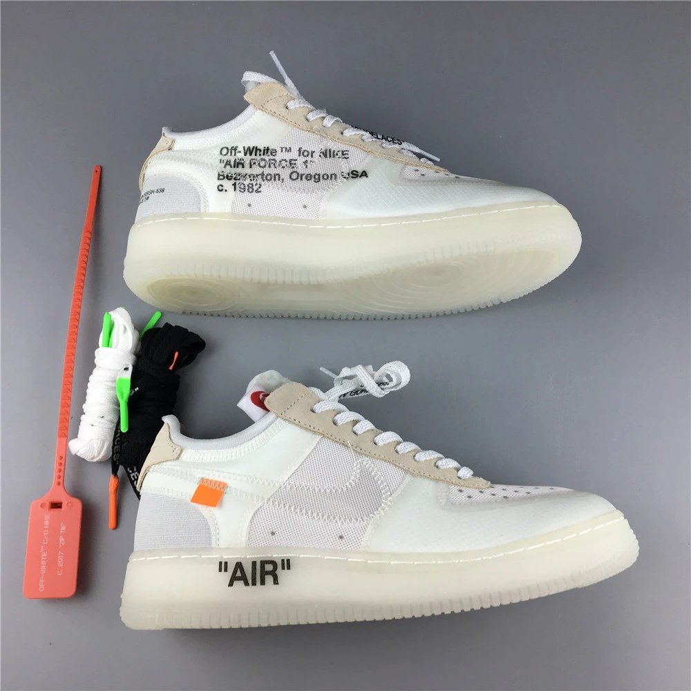 Nike x Off-White Air Force 1 Low Volt Green Sneakers - 9