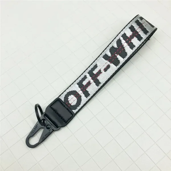 Off-White Industrial Belt Strap Yellow Keychain - 5