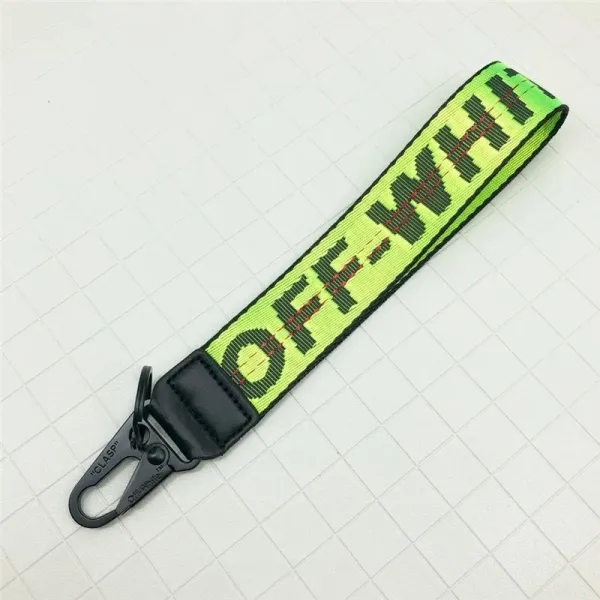 Off-White Industrial Belt Strap Yellow Keychain - 6
